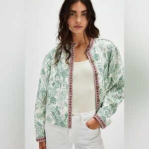 NWOT Free People Drifter Sweatshirt Button Up Jacket Sweater Size Small